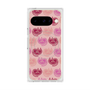 プレミアムスクエアケース with Pixelsnap［ ELLE - Cat Pattern - ピンク ］