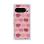 プレミアムスクエアケース with Pixelsnap［ ELLE - Cat Pattern - ピンク ］