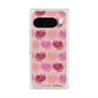 プレミアムスクエアケース with Pixelsnap［ ELLE - Cat Pattern - ピンク ］