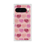 プレミアムスクエアケース with Pixelsnap［ ELLE - Cat Pattern - ピンク ］