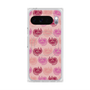 プレミアムスクエアケース with Pixelsnap［ ELLE - Cat Pattern - ピンク ］