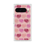 プレミアムスクエアケース with Pixelsnap［ ELLE - Cat Pattern - ピンク ］