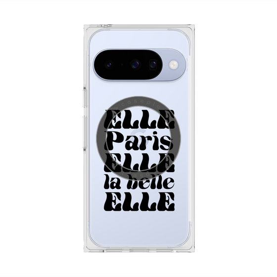 プレミアムスクエアケース with Pixelsnap［ ELLE - ELLE Paris ］