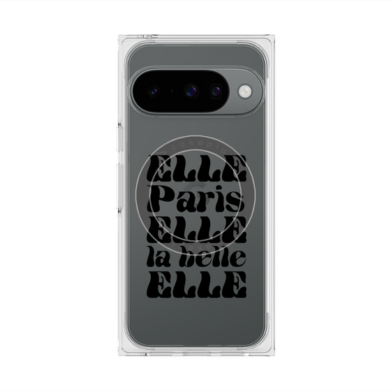 プレミアムスクエアケース with Pixelsnap［ ELLE - ELLE Paris ］