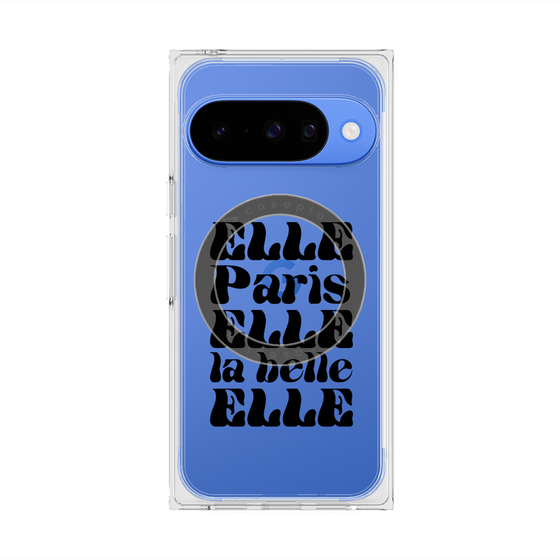 プレミアムスクエアケース with Pixelsnap［ ELLE - ELLE Paris ］
