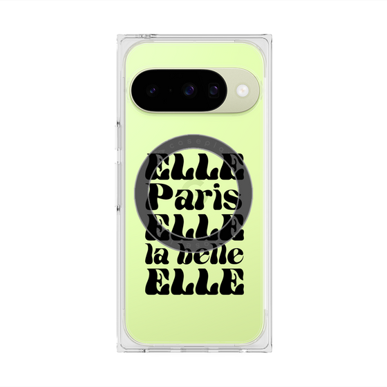 プレミアムスクエアケース with Pixelsnap［ ELLE - ELLE Paris ］