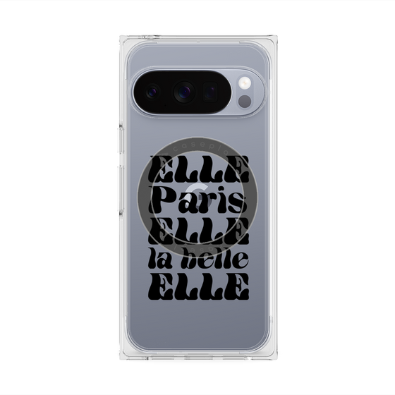 プレミアムスクエアケース with Pixelsnap［ ELLE - ELLE Paris ］