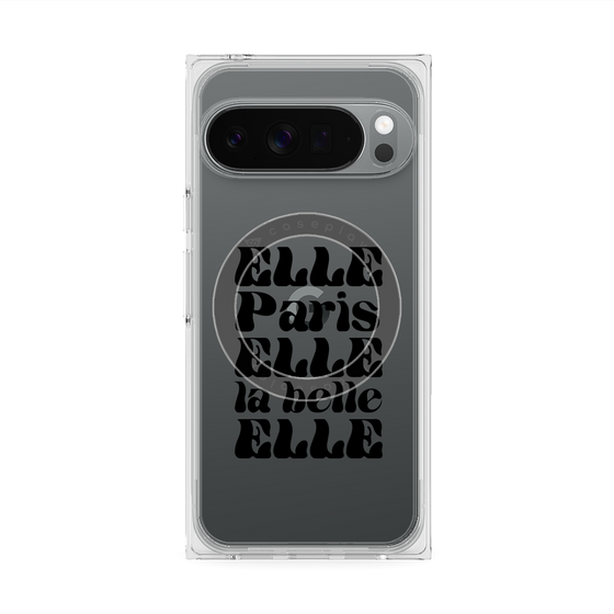 プレミアムスクエアケース with Pixelsnap［ ELLE - ELLE Paris ］