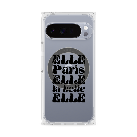 プレミアムスクエアケース with Pixelsnap［ ELLE - ELLE Paris ］