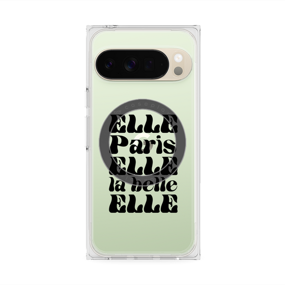 プレミアムスクエアケース with Pixelsnap［ ELLE - ELLE Paris ］