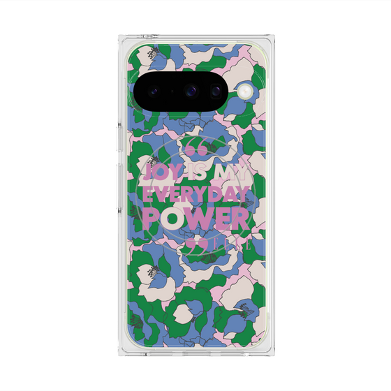 プレミアムスクエアケース with Pixelsnap［ ELLE - Joy is my everyday power ］