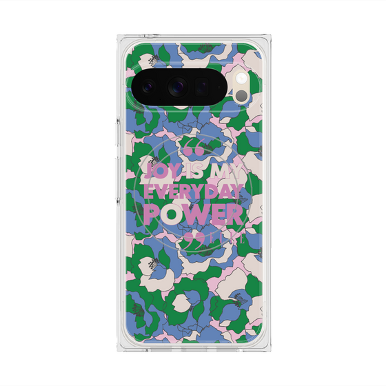 プレミアムスクエアケース with Pixelsnap［ ELLE - Joy is my everyday power ］