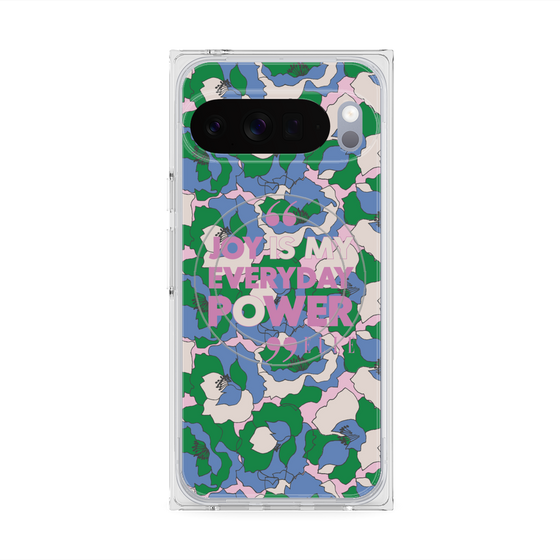 プレミアムスクエアケース with Pixelsnap［ ELLE - Joy is my everyday power ］