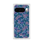 プレミアムスクエアケース with Pixelsnap［ 日比谷花壇 - FloralSymphony - ネイビー ］