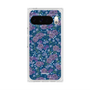 プレミアムスクエアケース with Pixelsnap［ 日比谷花壇 - FloralSymphony - ネイビー ］