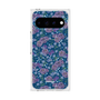 プレミアムスクエアケース with Pixelsnap［ 日比谷花壇 - FloralSymphony - ネイビー ］