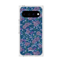 プレミアムスクエアケース with Pixelsnap［ 日比谷花壇 - FloralSymphony - ネイビー ］