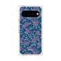 プレミアムスクエアケース with Pixelsnap［ 日比谷花壇 - FloralSymphony - ネイビー ］
