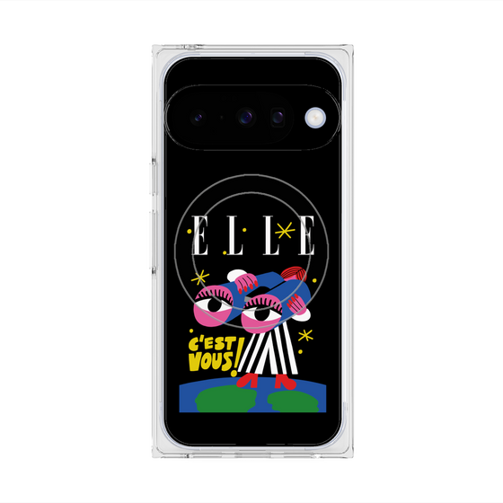 プレミアムスクエアケース with Pixelsnap［ ELLE - 80 YEARS - CACHETEJACK ］