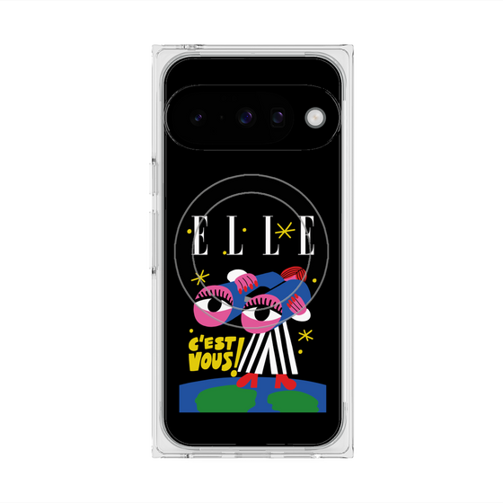 プレミアムスクエアケース with Pixelsnap［ ELLE - 80 YEARS - CACHETEJACK ］