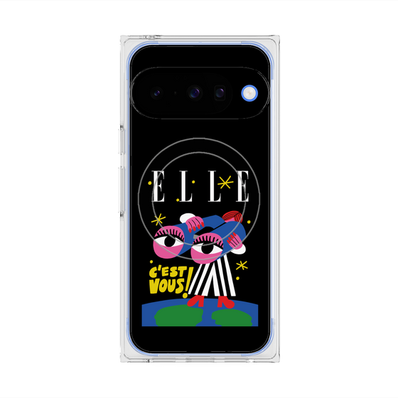 プレミアムスクエアケース with Pixelsnap［ ELLE - 80 YEARS - CACHETEJACK ］