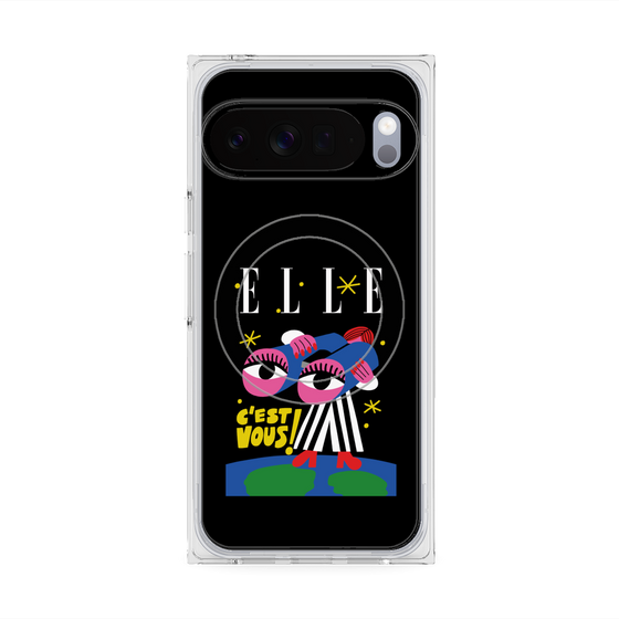 プレミアムスクエアケース with Pixelsnap［ ELLE - 80 YEARS - CACHETEJACK ］