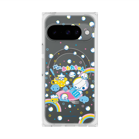 プレミアムスクエアケース with Pixelsnap［ ぷくぷくあわわちゃん - しゃぼんだま ］