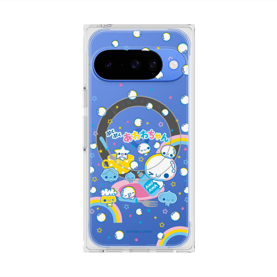 プレミアムスクエアケース with Pixelsnap［ ぷくぷくあわわちゃん - しゃぼんだま ］