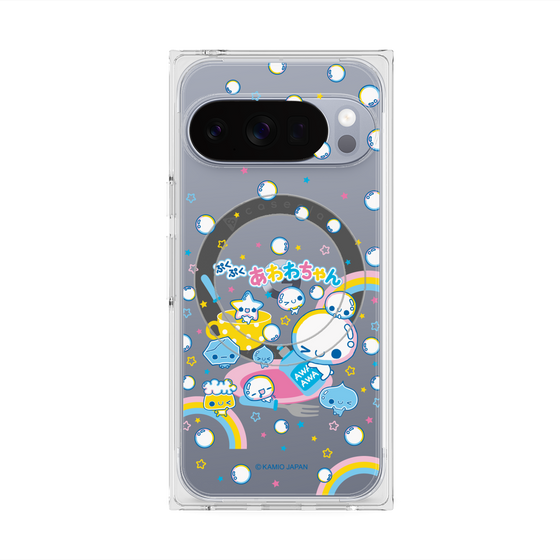プレミアムスクエアケース with Pixelsnap［ ぷくぷくあわわちゃん - しゃぼんだま ］