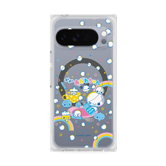 プレミアムスクエアケース with Pixelsnap［ ぷくぷくあわわちゃん - しゃぼんだま ］