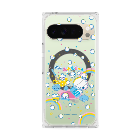プレミアムスクエアケース with Pixelsnap［ ぷくぷくあわわちゃん - しゃぼんだま ］