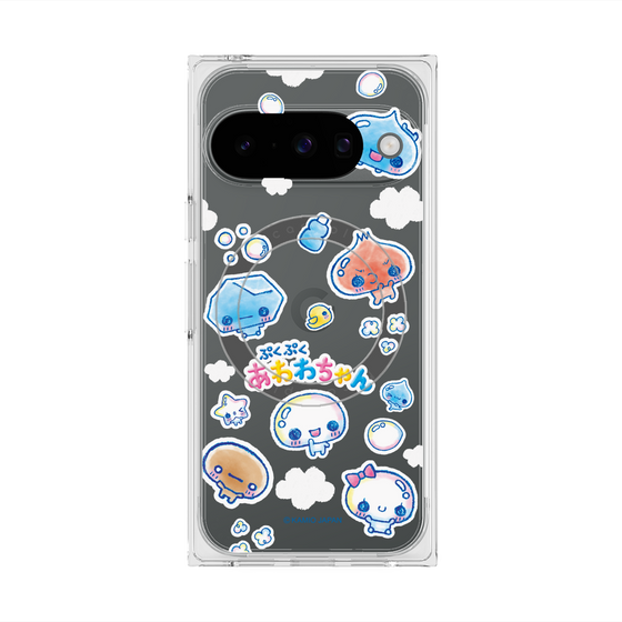プレミアムスクエアケース with Pixelsnap［ ぷくぷくあわわちゃん - ステッカー ］