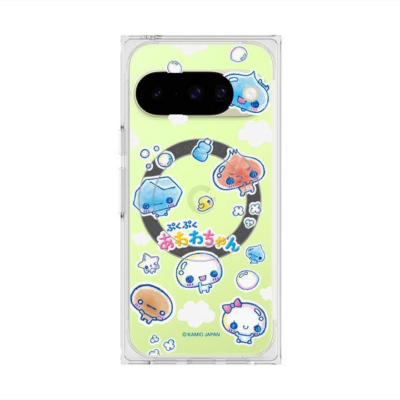 プレミアムスクエアケース with Pixelsnap［ ぷくぷくあわわちゃん - ステッカー ］