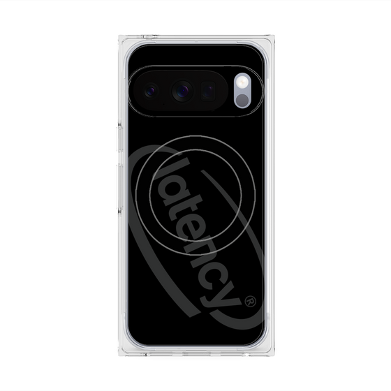 プレミアムスクエアケース with Pixelsnap［ LATENCY - Circle logo - Black ］