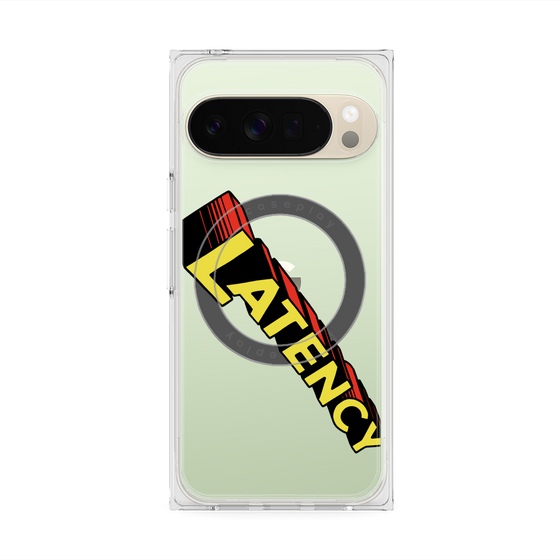プレミアムスクエアケース with Pixelsnap［ LATENCY - Rock logo - Clear ］