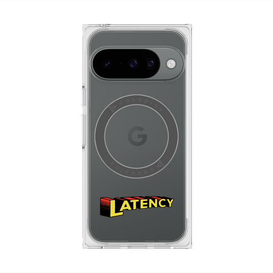 プレミアムスクエアケース with Pixelsnap［ LATENCY - Rock logo ］