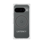 プレミアムスクエアケース with Pixelsnap［ LATENCY - Logotype - Gray ］