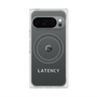プレミアムスクエアケース with Pixelsnap［ LATENCY - Logotype - Gray ］