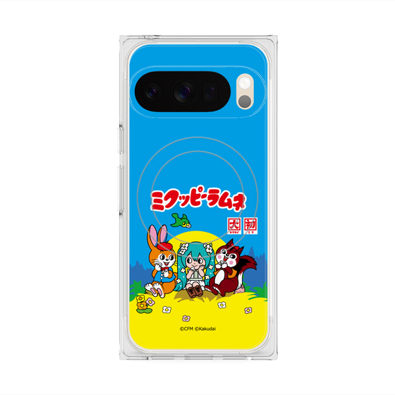 プレミアムスクエアケース with Pixelsnap［ 初音ミク×クッピーラムネ - パッケージ ］
