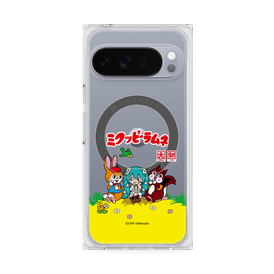 プレミアムスクエアケース with Pixelsnap［ 初音ミク×クッピーラムネ - パッケージ - クリア ］