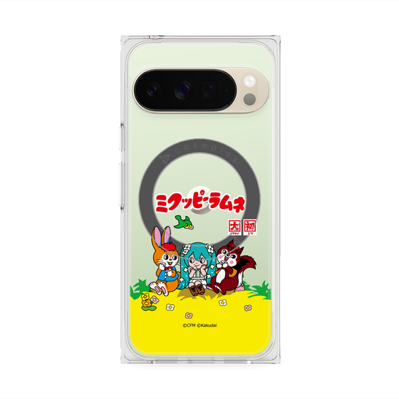 プレミアムスクエアケース with Pixelsnap［ 初音ミク×クッピーラムネ - パッケージ - クリア ］