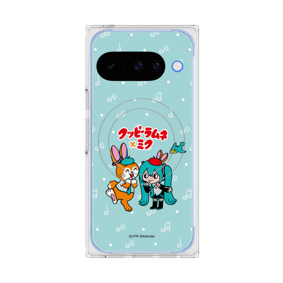 プレミアムスクエアケース with Pixelsnap［ 初音ミク×クッピーラムネ - 初音ミク×クッピー - デフォルメイラスト ］