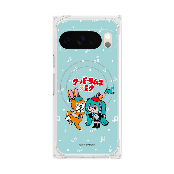 プレミアムスクエアケース with Pixelsnap［ 初音ミク×クッピーラムネ - 初音ミク×クッピー - デフォルメイラスト ］