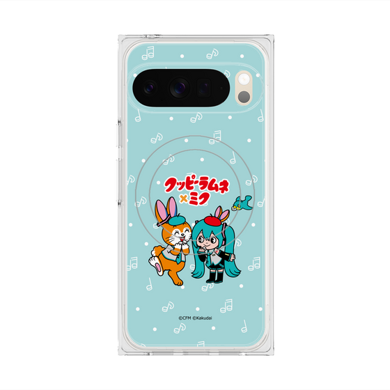 プレミアムスクエアケース with Pixelsnap［ 初音ミク×クッピーラムネ - 初音ミク×クッピー - デフォルメイラスト ］