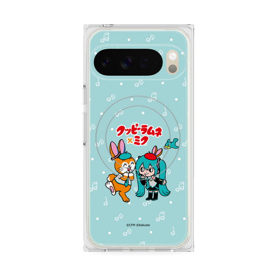 プレミアムスクエアケース with Pixelsnap［ 初音ミク×クッピーラムネ - 初音ミク×クッピー - デフォルメイラスト ］