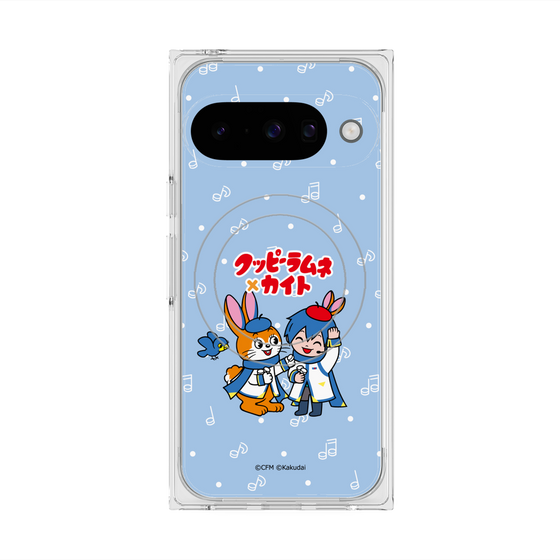 プレミアムスクエアケース with Pixelsnap［ 初音ミク×クッピーラムネ - KAITO×クッピー - デフォルメイラスト ］