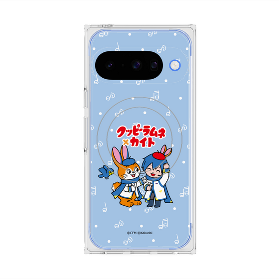プレミアムスクエアケース with Pixelsnap［ 初音ミク×クッピーラムネ - KAITO×クッピー - デフォルメイラスト ］