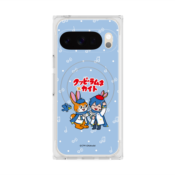 プレミアムスクエアケース with Pixelsnap［ 初音ミク×クッピーラムネ - KAITO×クッピー - デフォルメイラスト ］