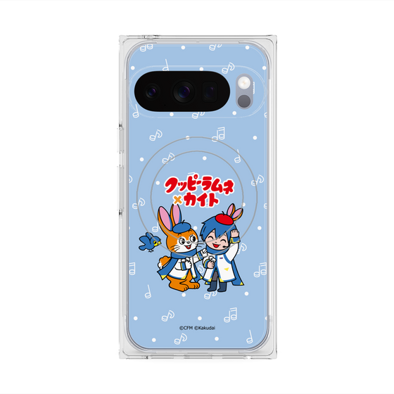プレミアムスクエアケース with Pixelsnap［ 初音ミク×クッピーラムネ - KAITO×クッピー - デフォルメイラスト ］