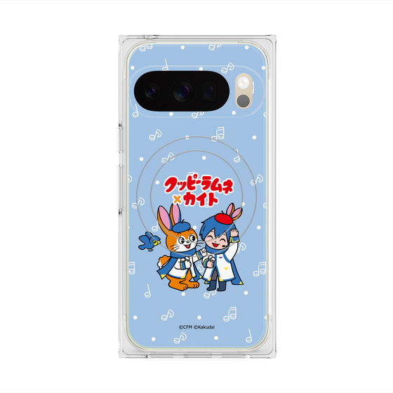 プレミアムスクエアケース with Pixelsnap［ 初音ミク×クッピーラムネ - KAITO×クッピー - デフォルメイラスト ］